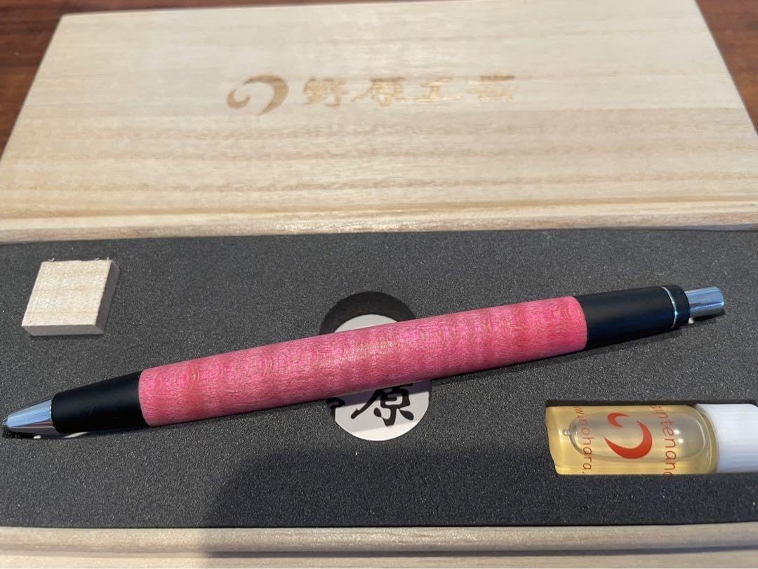 野原工芸新型スタビ栃杢MP 野原工芸 スポルテッド栃 シャープペンシル