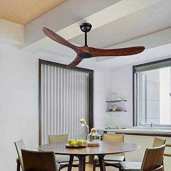 Amazon | FOBLKS 52インチ 寝室用シーリングファン 3枚羽根シーリング