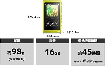 Amazon.co.jp: ソニー ウォークマン Aシリーズ 16GB NW-A35