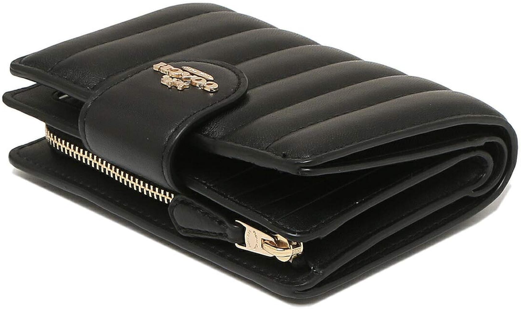Amazon | [コーチ] アウトレット 二つ折り財布 キルティング ブラック