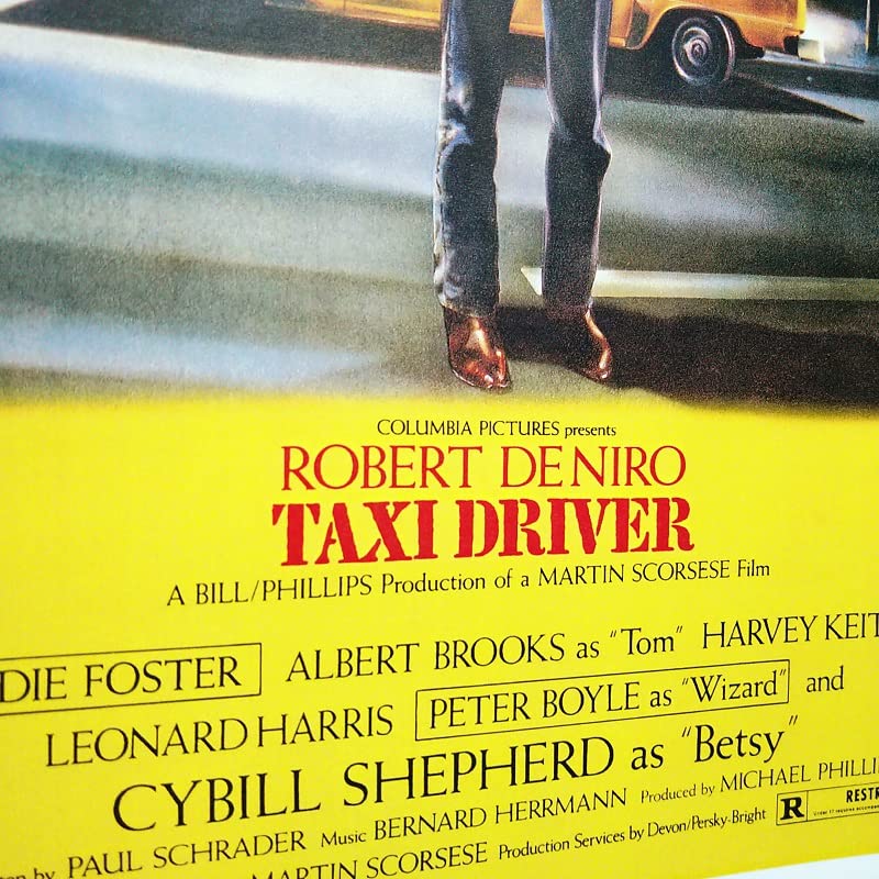 Amazon.co.jp: 【フレーム付-黒-】 映画ポスター タクシードライバー