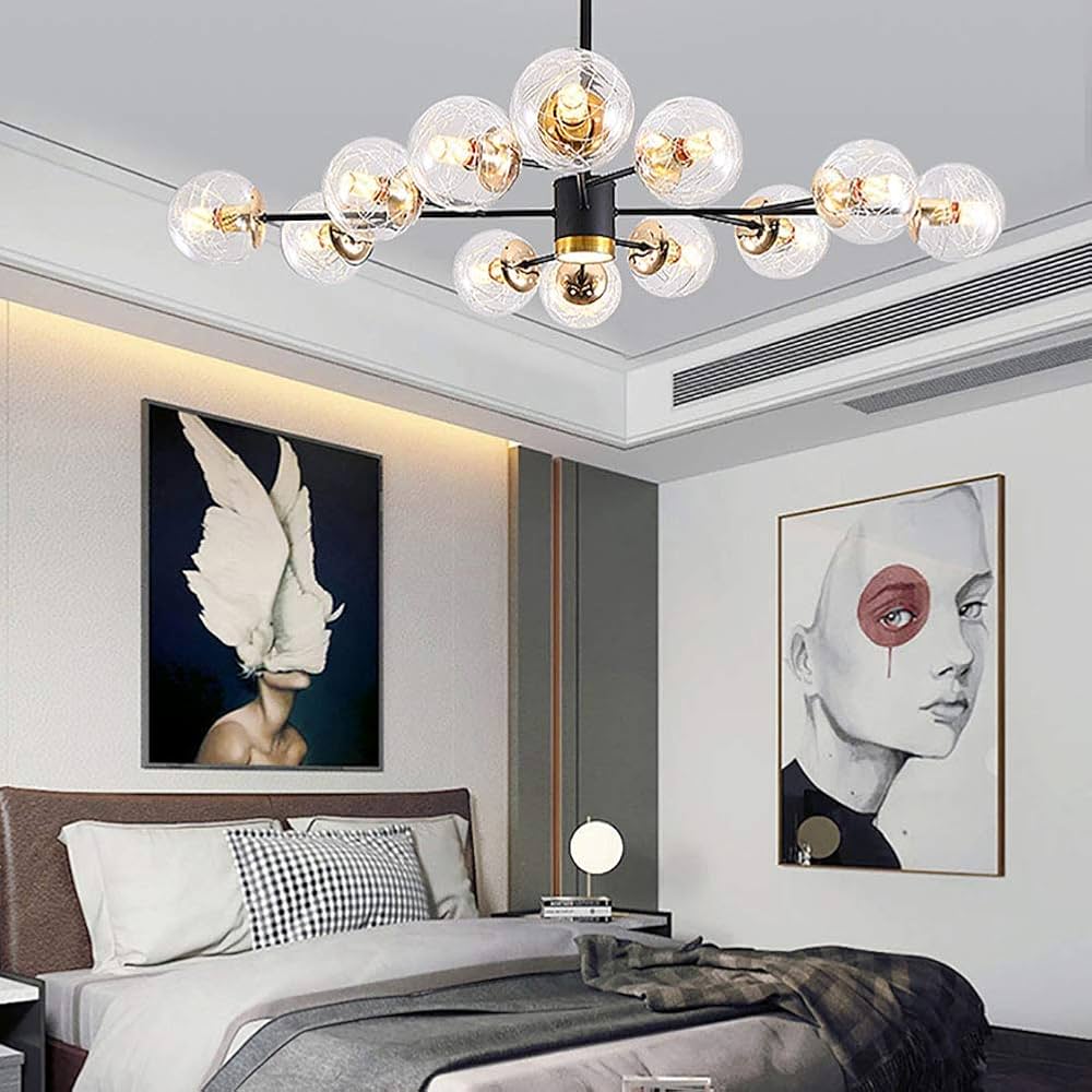 Amazon.co.jp: ミッドセンチュリーモダンスプートニクシャンデリア照明