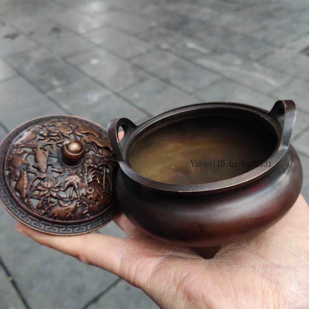銅製 香炉 宣徳炉 檀香炉 線香炉 挿し香炉 仏具 香道具 工芸品 置物