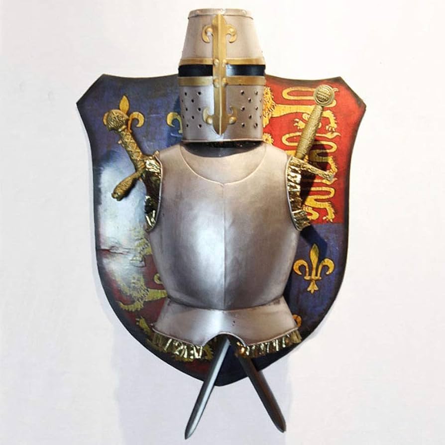 珍品◼️蔵からカッコイイ西洋騎士のアンティークなブロンズの盾の様