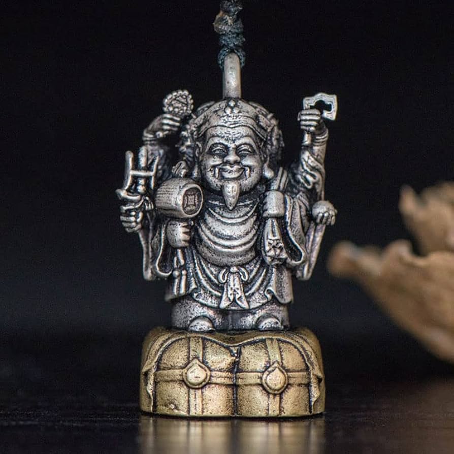 Amazon｜三面大黒天ペンダント S925 純銀製 【守り本尊】開運招福 必勝