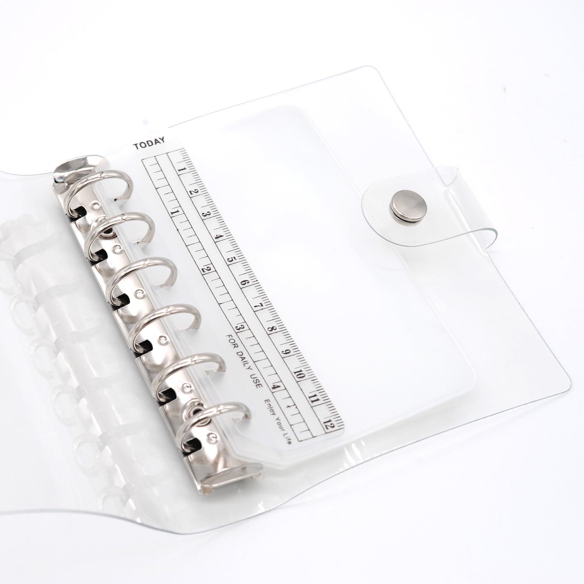 Amazon.co.jp: TSUKURIRO システム手帳 ミニ6穴 PVC 透明 バインダー