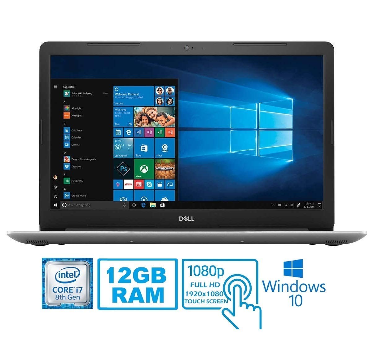 Amazon.com: Dell 2019 Inspiron 15 5000 5570 Intel Core i7-8550U 12
