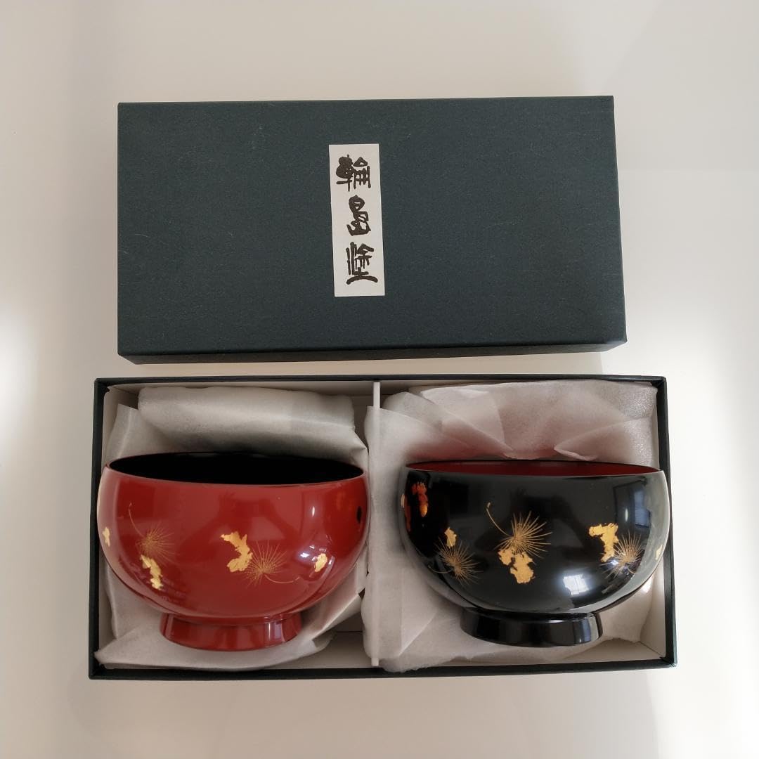 鎌倉彫 充子作 お椀 五客 共箱 V R9081B 野武士椀 - yamahon online store