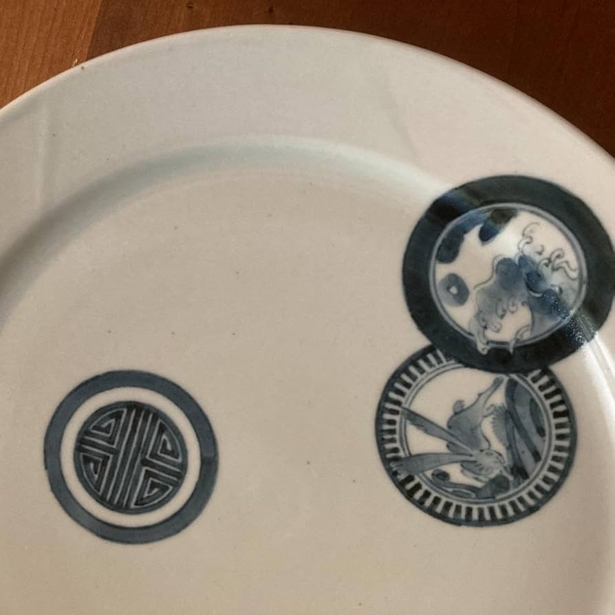 浜野まゆみ 虎絵五寸丸皿 染付 浜野まゆみ さん ウサギの絵柄 酒器