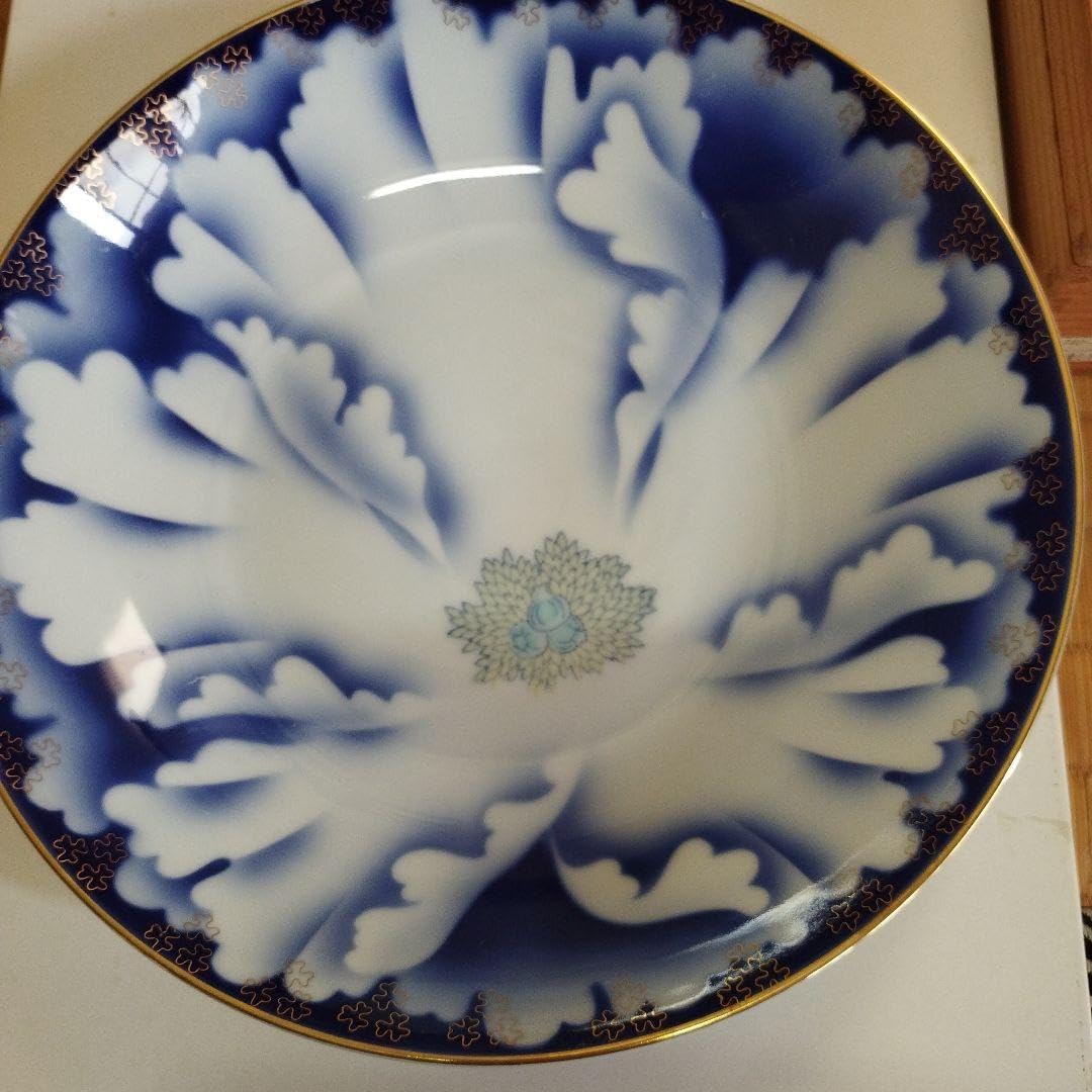 1880 深川製磁 牡丹金ミル 皿 5客 金彩 未使用 1880 深川製磁 牡丹金