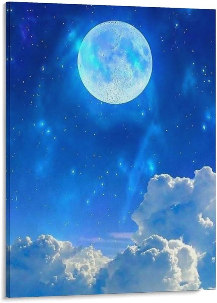 額付き油彩画 冬の三日月 額付き油彩画 冬の三日月 額付き