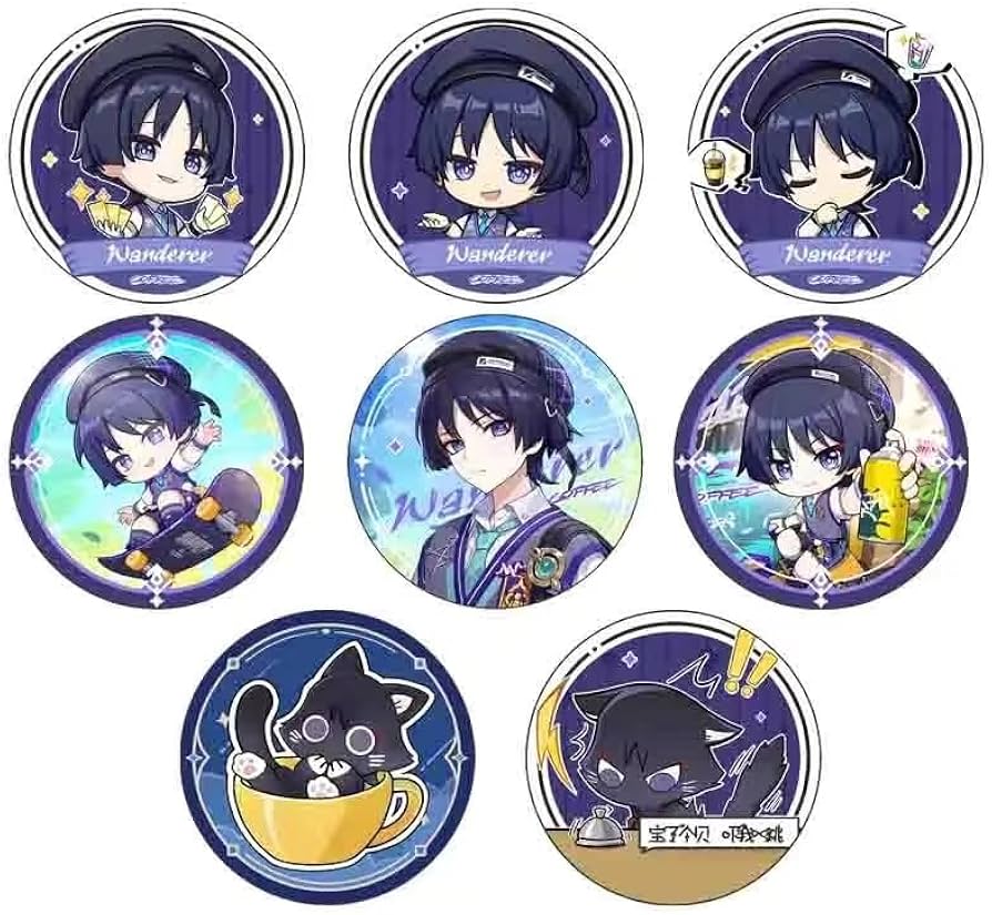 原神 放浪者缶バッジ まとめ売り 放浪者 原神 缶バッジ 40点