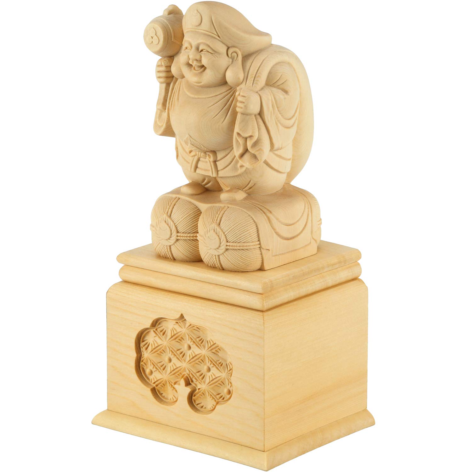 Amazon.co.jp: [華能] 大黒天 貯金箱 高級天然ツゲ木彫り彫刻 七福神