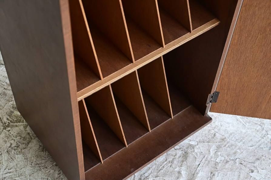 Amazon.co.jp: 【昭和レトロ】レコードラック木製収納オーディオ家具