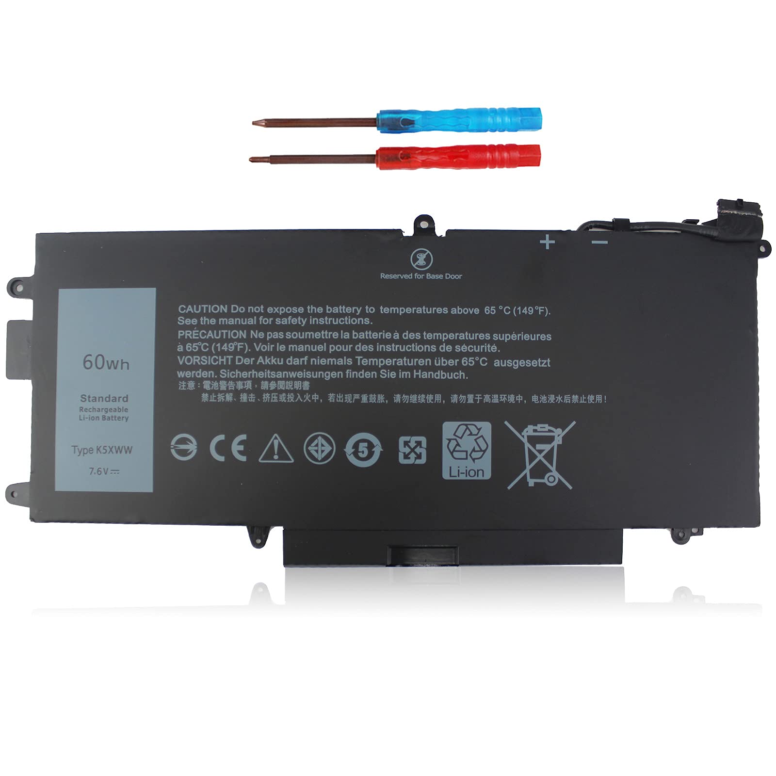 Amazon.com: Emanjor 60Wh K5XWW 7.6V Laptop Battery for Dell