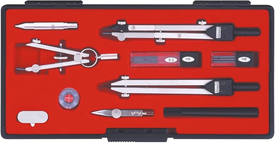 Amazon.co.jp: ウチダ KD型製図器 SEセット 『SE12品組B』 1-730-7024