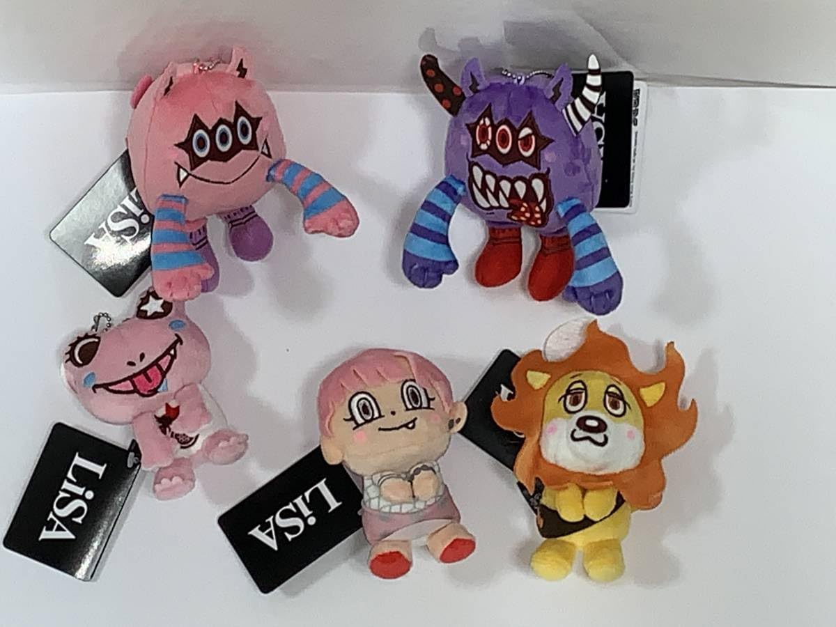 LiSA＆y♡u モアプラスキーチェーンマスコット ぬいぐるみ 全5種