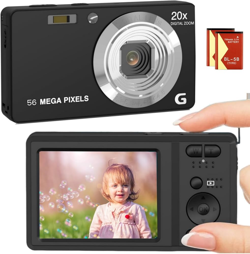 Amazon | デジカメ4K56MP小型デジタルカメラポケットカメラ4K動画AF