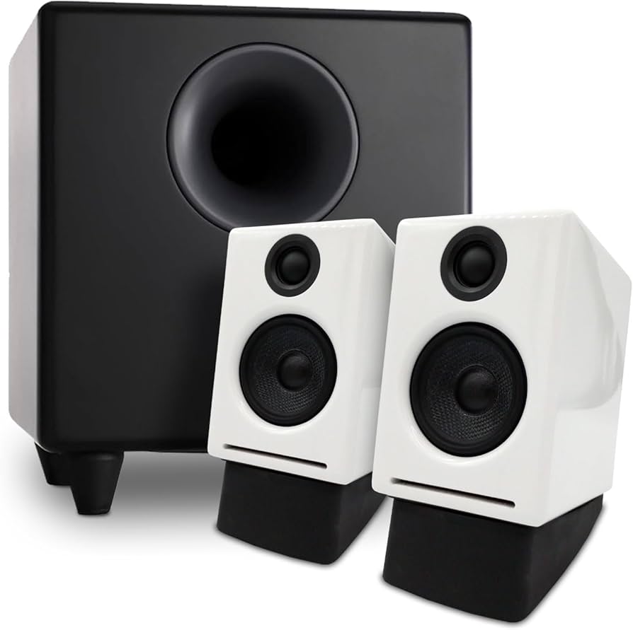 Amazon.com: Audioengine A2 White Computer Speakers with S8 Black