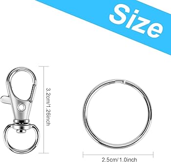 Amazon.com: 50PCS Metal Lobster Claw Clasp with Key Rings, 25PCS