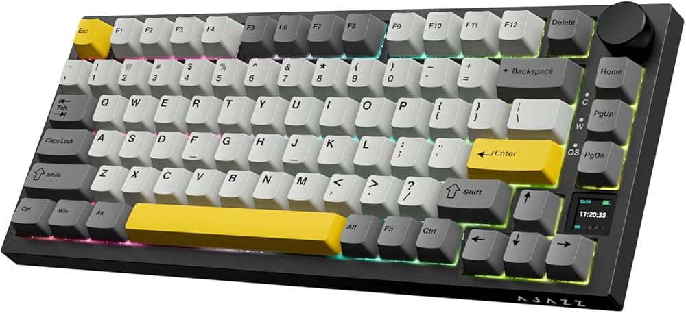 A.JAZZ AK820 Proメカニカルキーボード+クリスタルキーキャップ Amazon