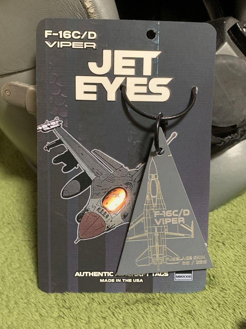米空軍 戦闘機 F-15 イーグル キャノピー 実機タグ キーホルダー 米