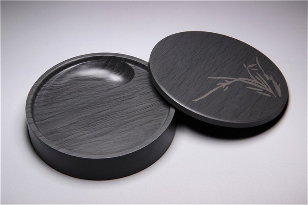 歙州石 丸形硯（100㍉Φ） 歙州石 丸形硯（100㍉Φ） 歙州硯』丸楕円4