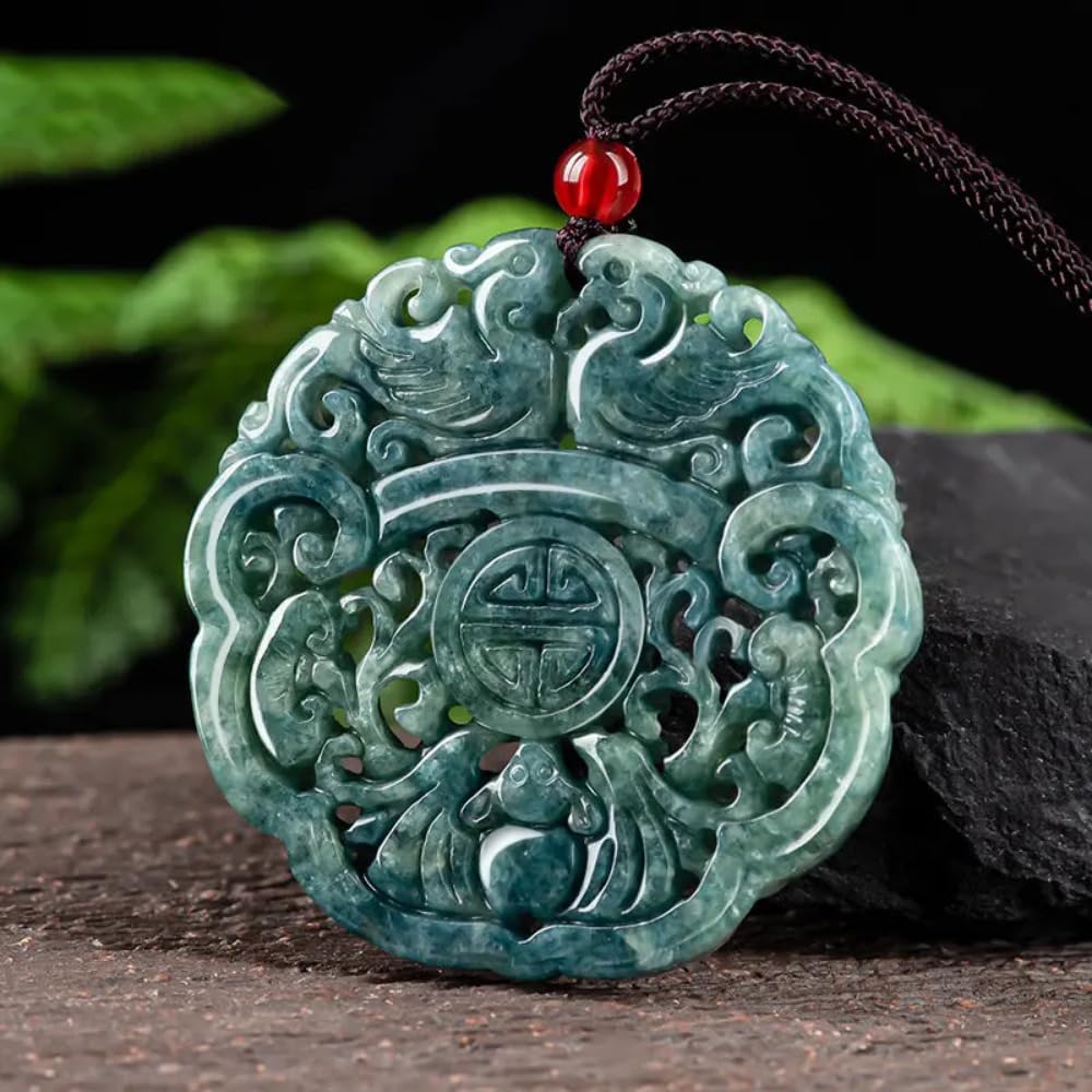 本翡翠 氷種️六字真言 ルース️路路通️ネックレス 新品