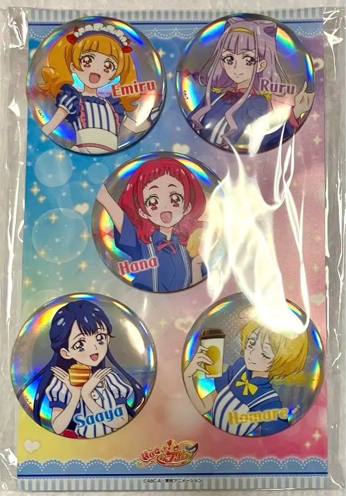 周邊】 アクリルスタンド+オーロラ缶バッジ / ハピネスチャージ