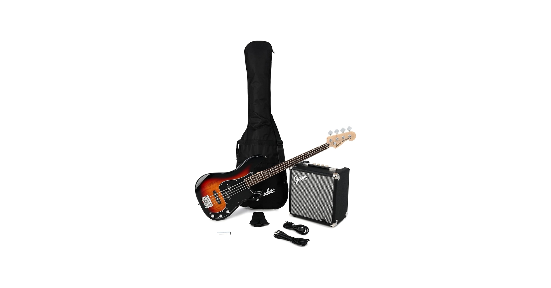 Amazon.com: Squier Affinity Series Precision Bass Pack, 3-Color