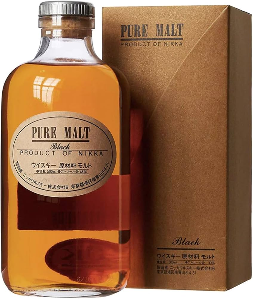 Amazon.co.jp: ニッカ ピュアモルト ブラック 瓶 500ml : 食品・飲料・お酒