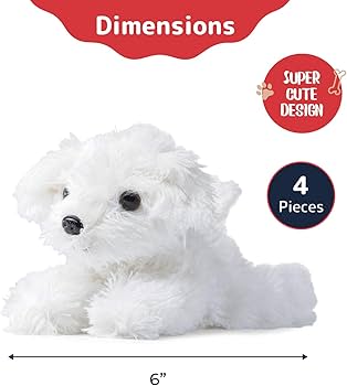 Amazon.co.jp: PREXTEX (プレクテックス) 子犬のぬいぐるみ - 4個