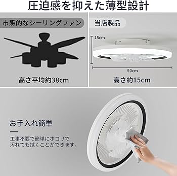 シーリングファンライト LED電球付 ホワイト Color:ホワイト ZXhome