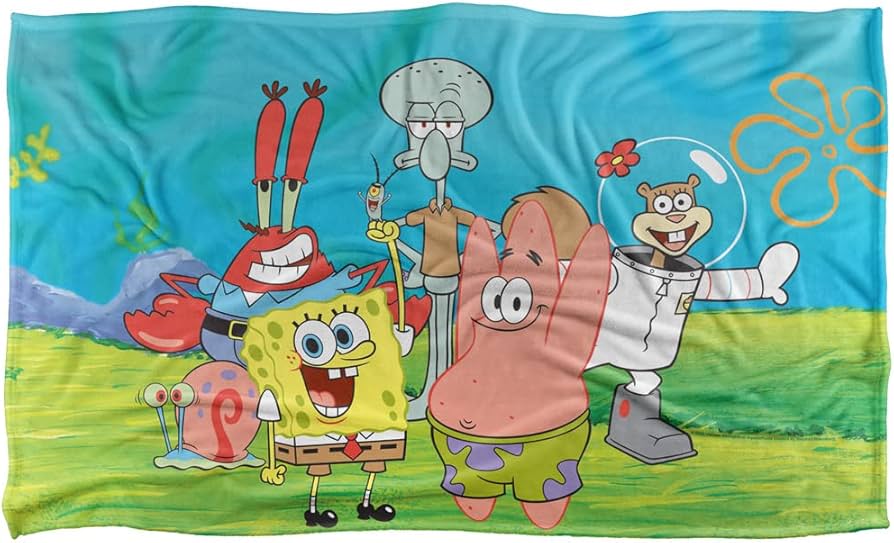 Amazon｜スポンジボブブランケット 36インチx58インチ スポンジボブ