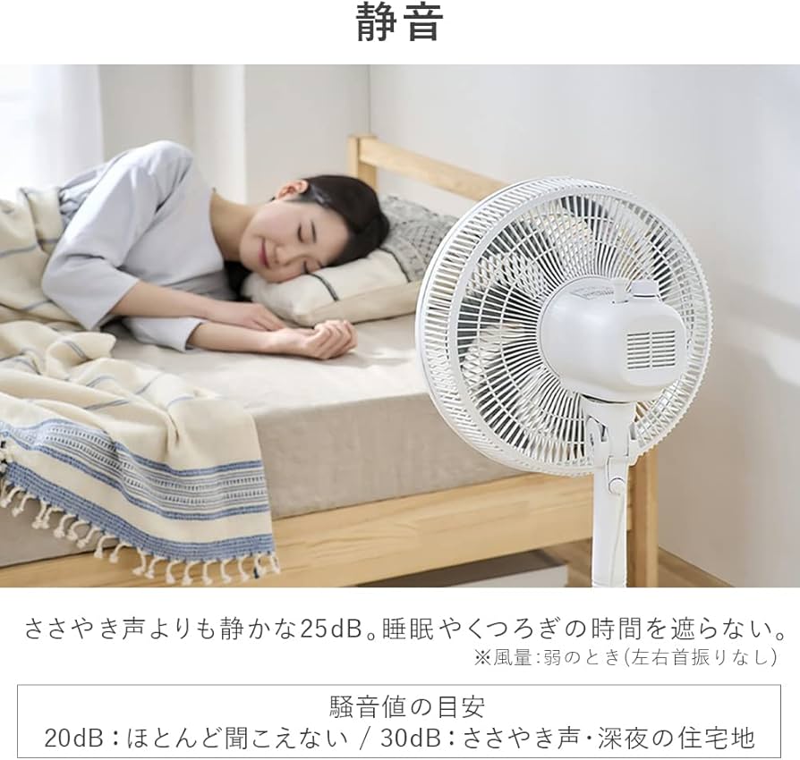 Amazon | 【節電対策】 リビング扇風機 LFA-307-W ホワイト | アイリス