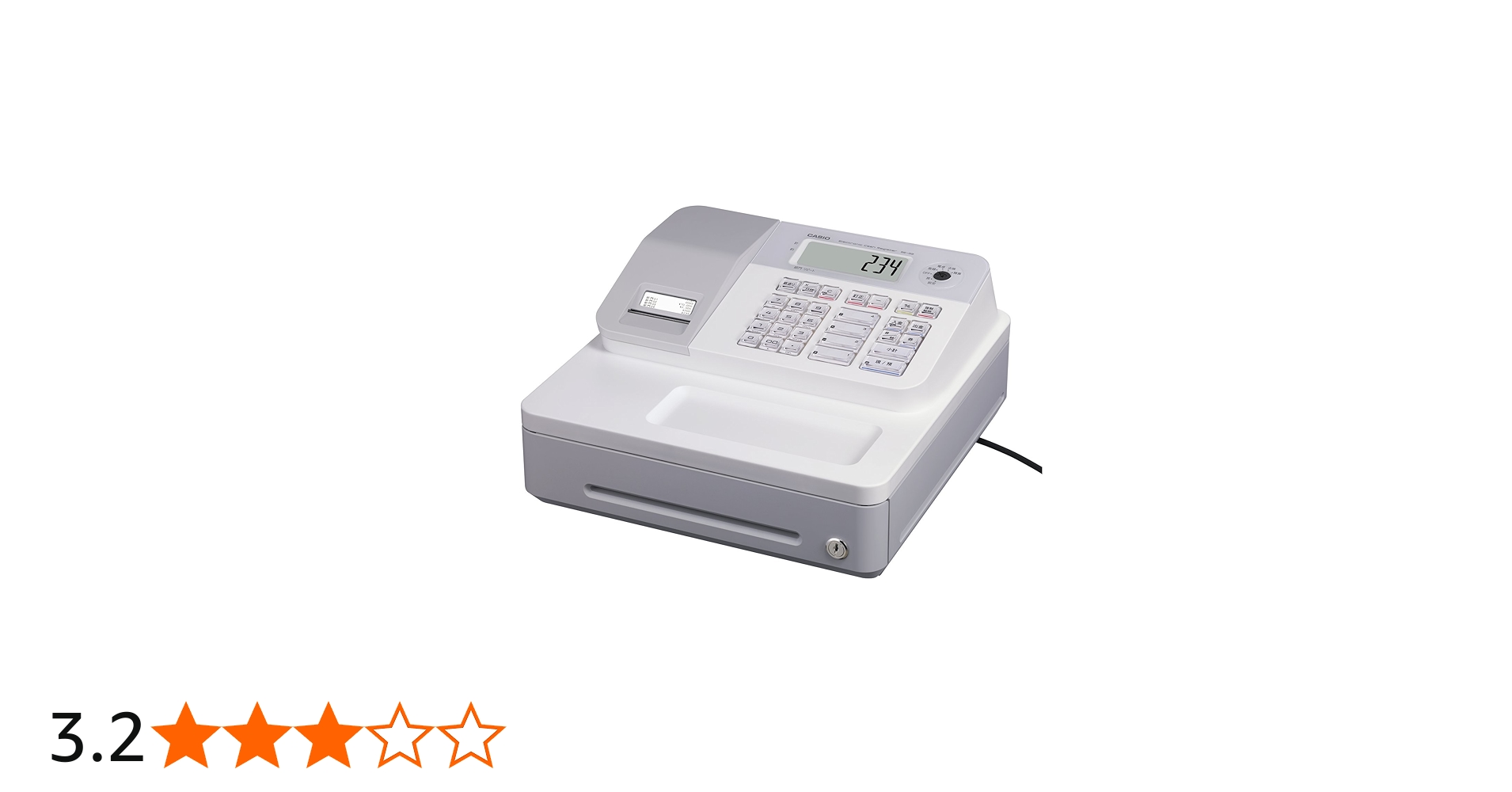 Amazon | カシオ レジスター 4部門 小型ドロア SE-G2-WE ホワイト