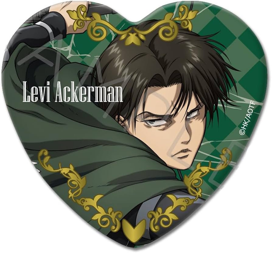 進撃の巨人 ハート型缶バッジ TSUTAYA 特典 WIT STUDIOリヴァイ 進撃の