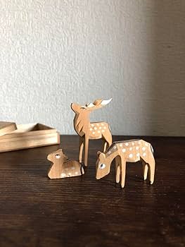 一刀彫 鹿 奈良人形 奈良一刀彫 東林 一刀彫 鹿 奈良人形 奈良一刀彫