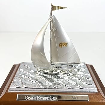 銀製 ヨット TAKEHIKO 武比古 伝統工芸 硝子ケース付き 関工芸 置物