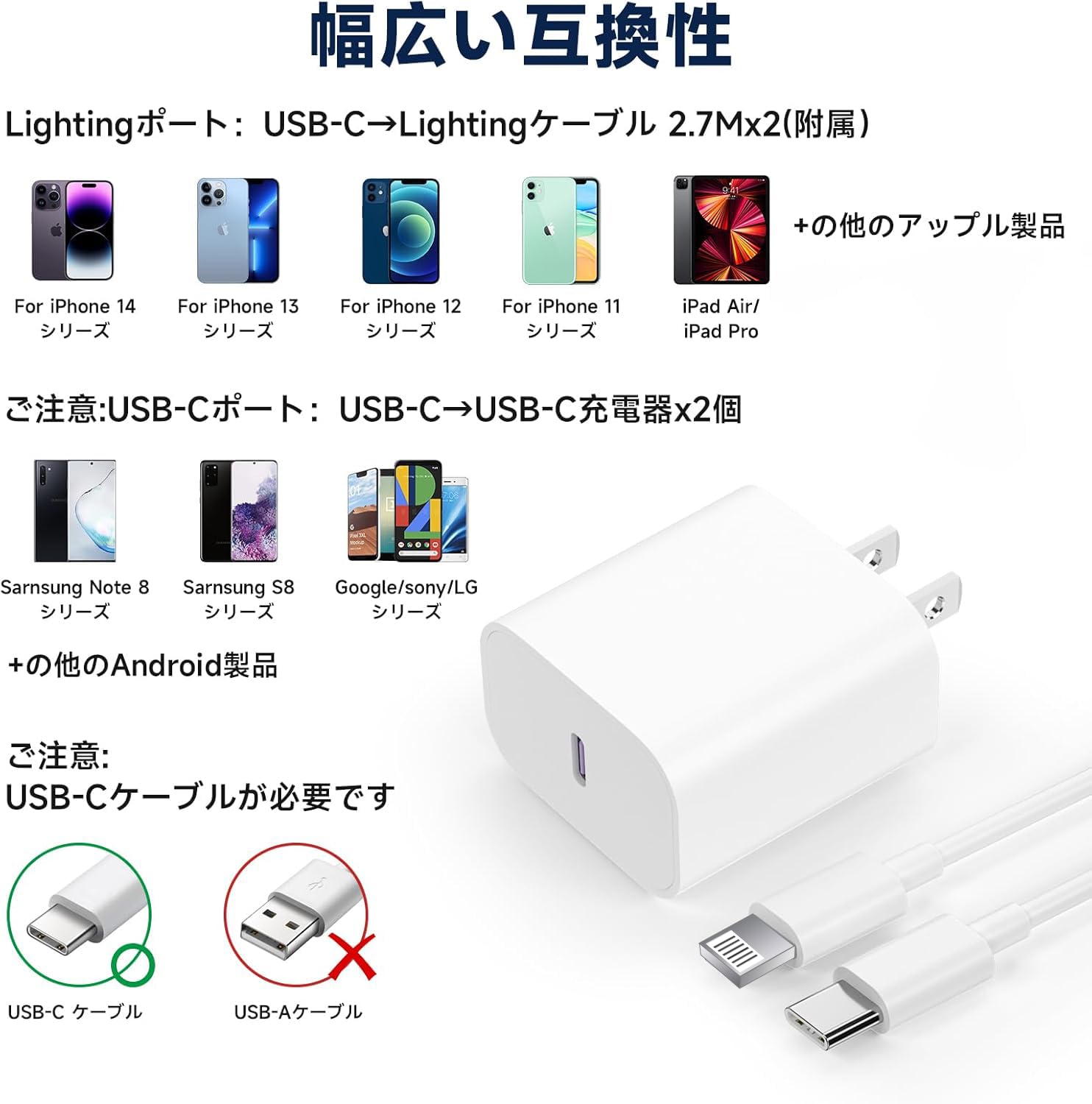 Amazon | For iPhone 14 充電器 タイプc 20W PD 急速充電器 [2個