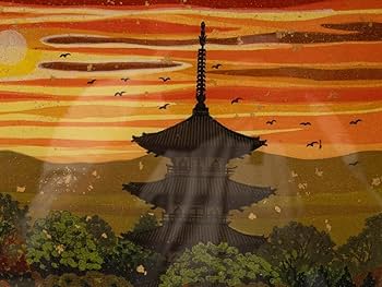 井堂雅夫 木版画 想々の庭 四季 秋 円 エディション 直筆サイン 造形作家