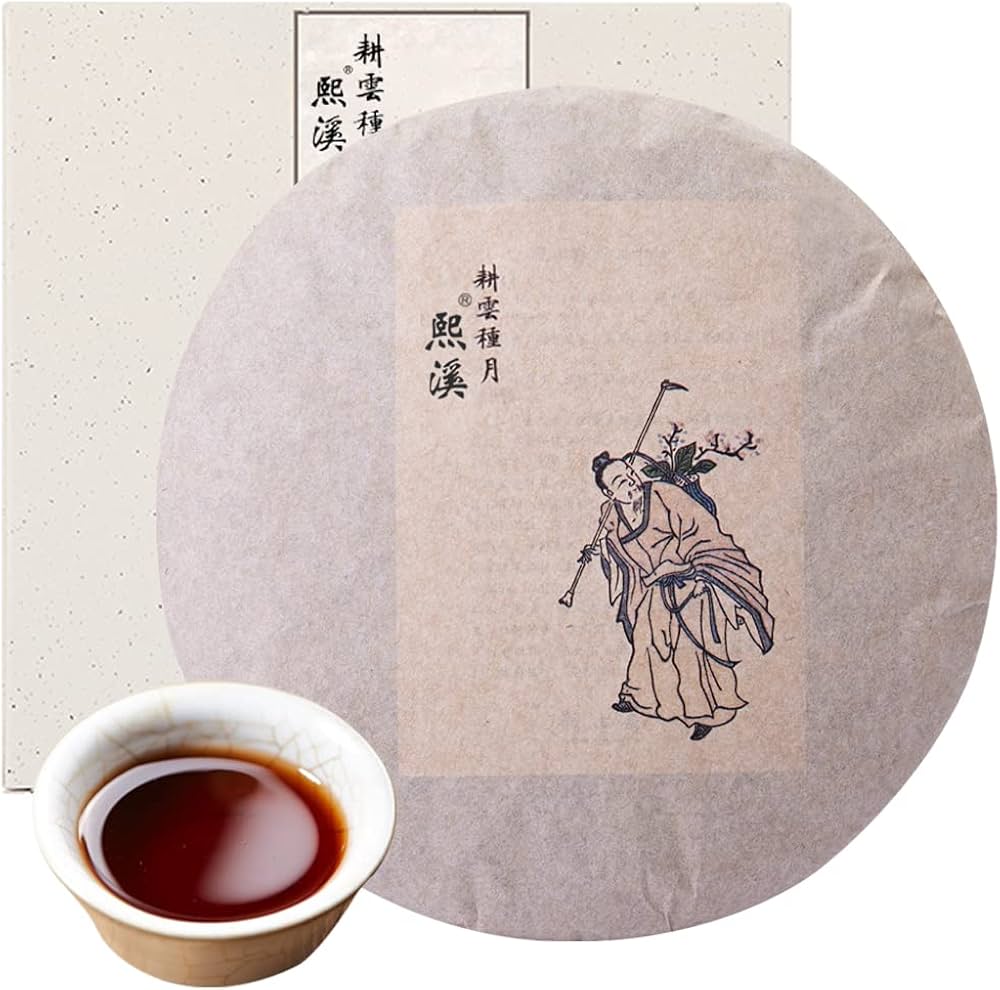 Amazon.co.jp: 煕渓 プーアル茶 2006年雲南古樹普洱熟茶357g 中国茶 餅