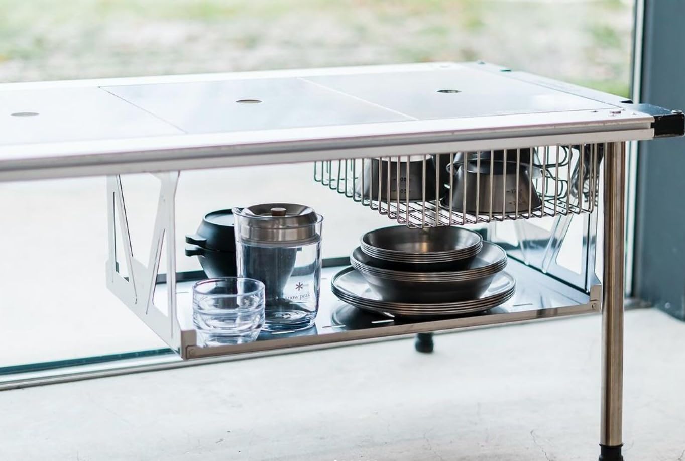 スノーピーク メッシュトレー 浅型 2ユニット＋IGTハンギングラック