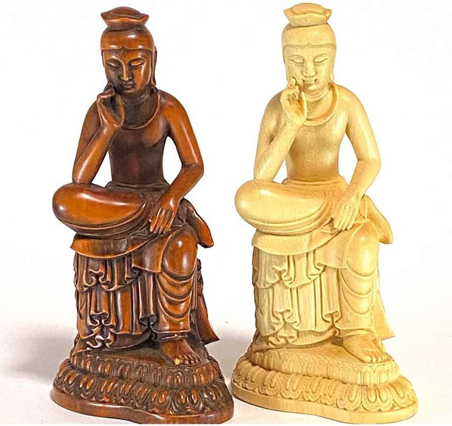 Amazon｜artlies 仏像 弥勒 菩薩 木彫り ミニ 仏壇 仏箱 弥勒菩薩