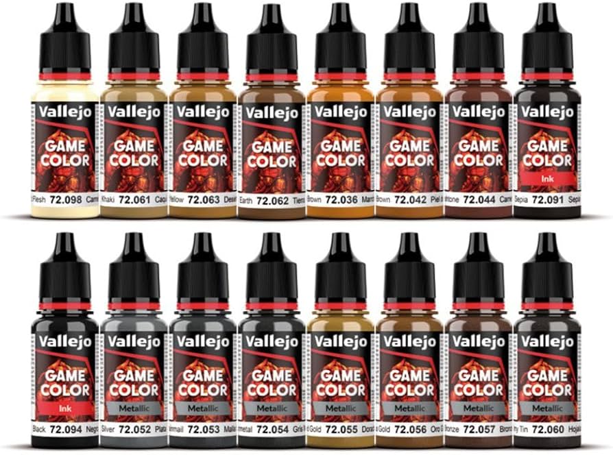 Amazon.com: Vallejo - Game Color Leather and Metal Set | Set for