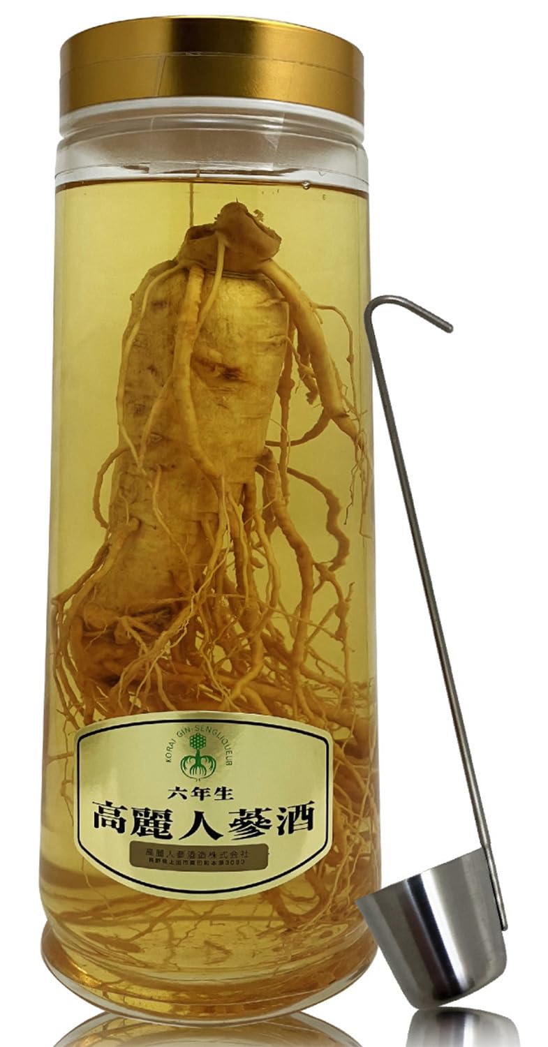 Amazon.co.jp: 6年物根入り特上高麗人参酒（3200ml）国産品長野県産