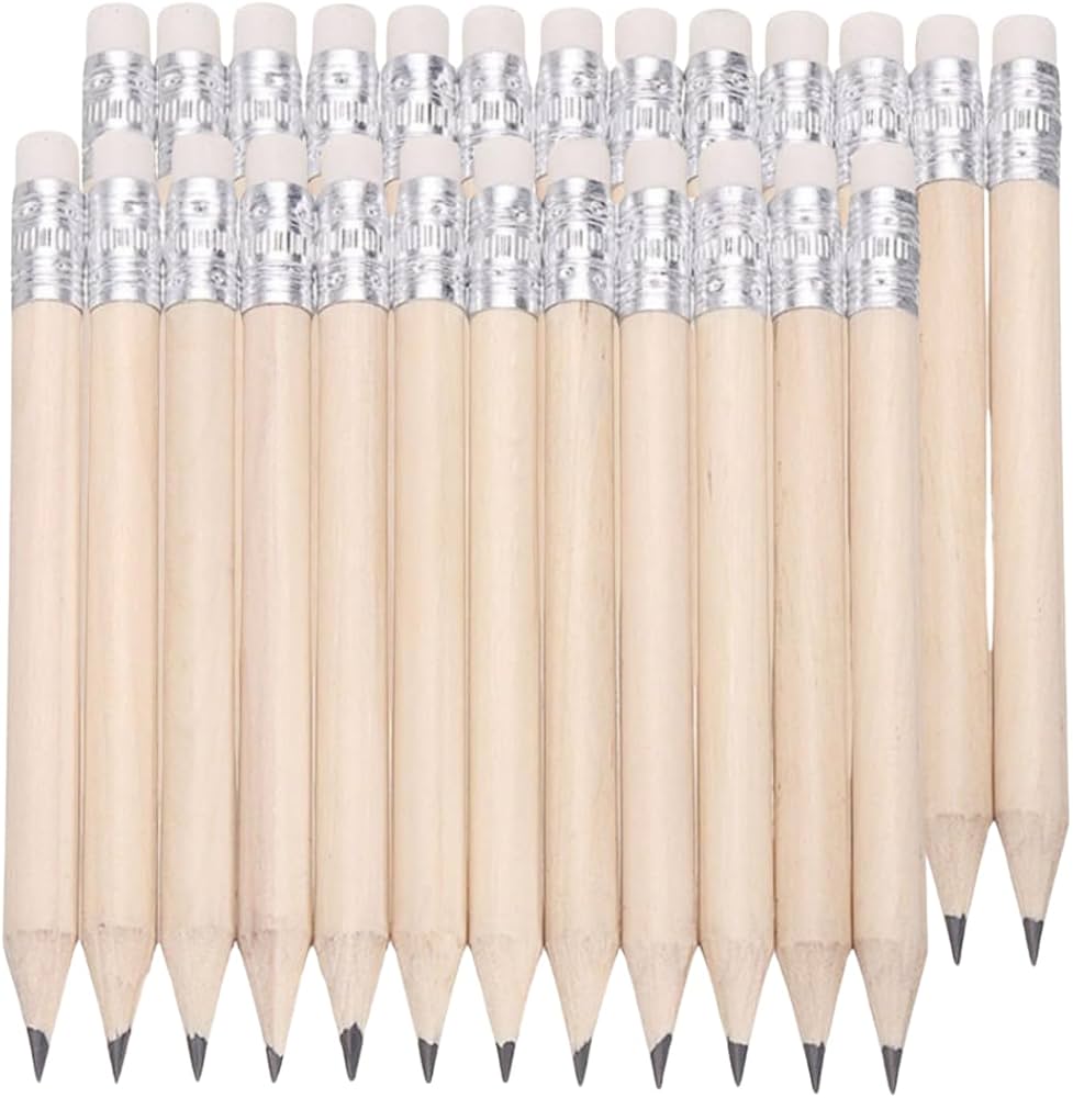 Amazon | Copeflap 消しゴム付き 鉛筆 25本 短め えんぴつ 短い鉛筆