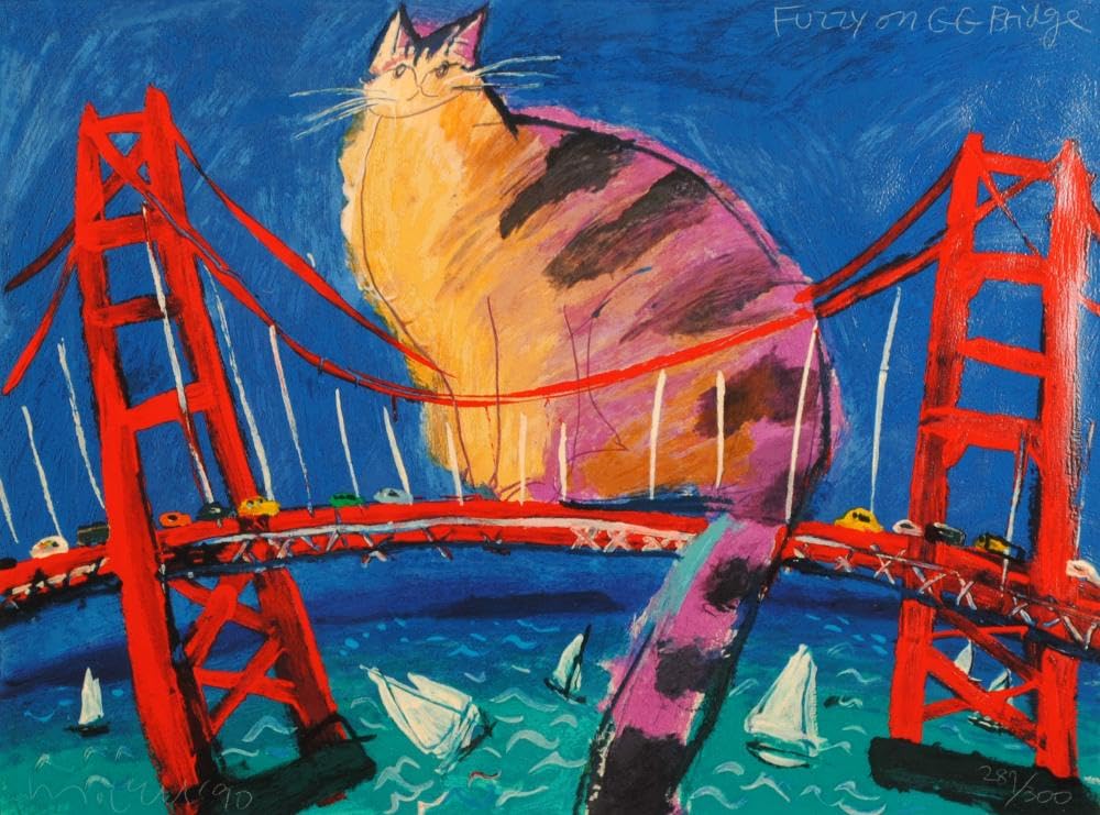 マイケル・ルー「ユニオンスクエア」シルクスクリーン 大作 直筆サイン