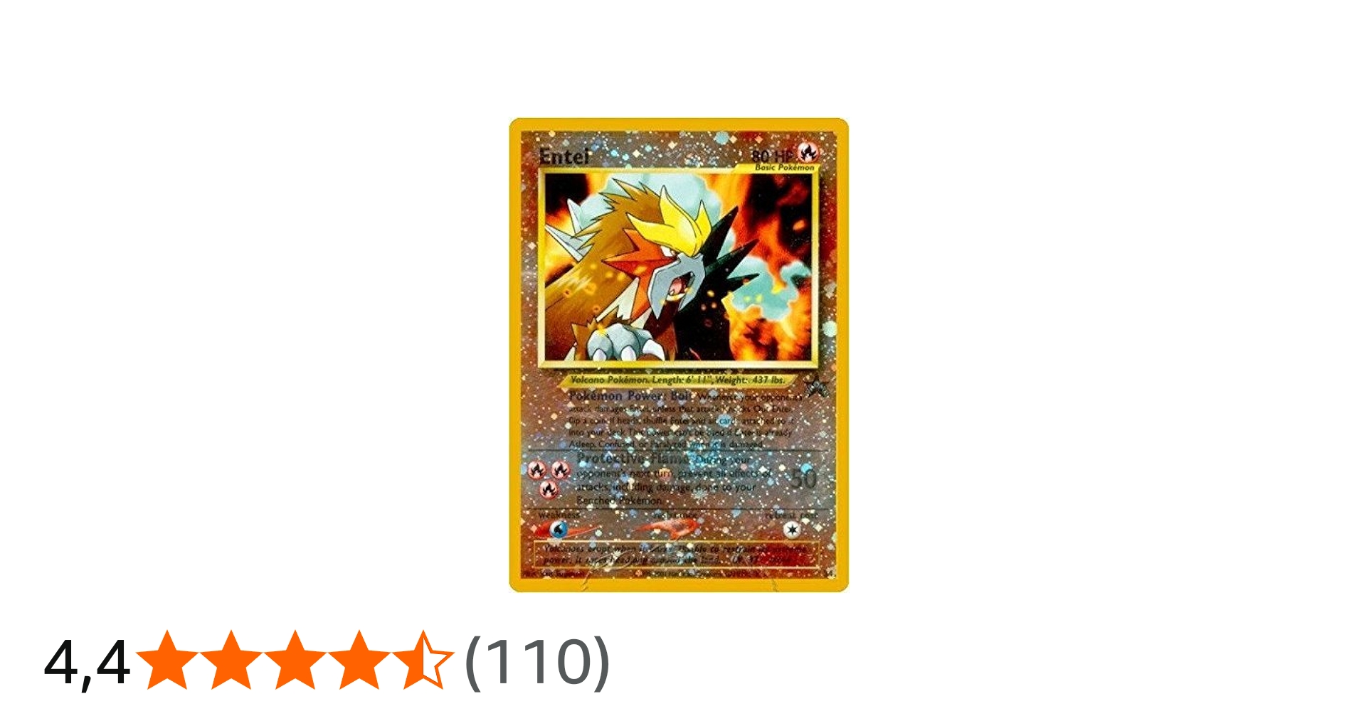 Pokemon - Entei (34) - promoções Wizards Black Star - Holo