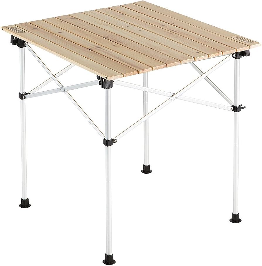 新品】コールマン ナチュラルウッドロールテーブル 65cm 木製